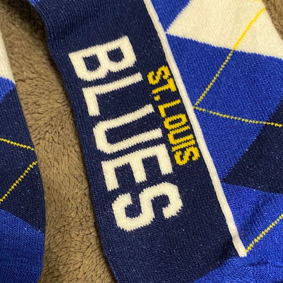St Louis Blues Argyle Crew Socks - Blue❤️ - Picture 2 of 3